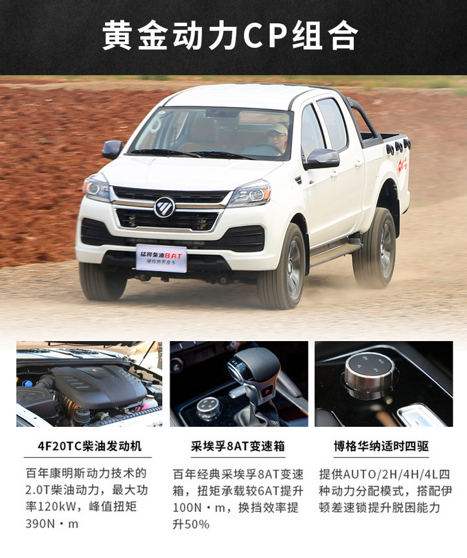Test drive Futian New Conqueror's first 100,000-class diesel 8AT pickup truck in China-Figure 7